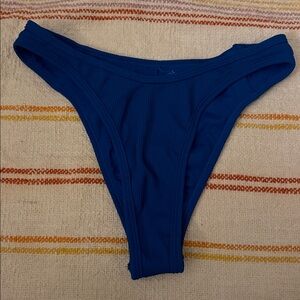 Small - NWOT - L*space - Blue Ribbed Bikini Swim Bottom